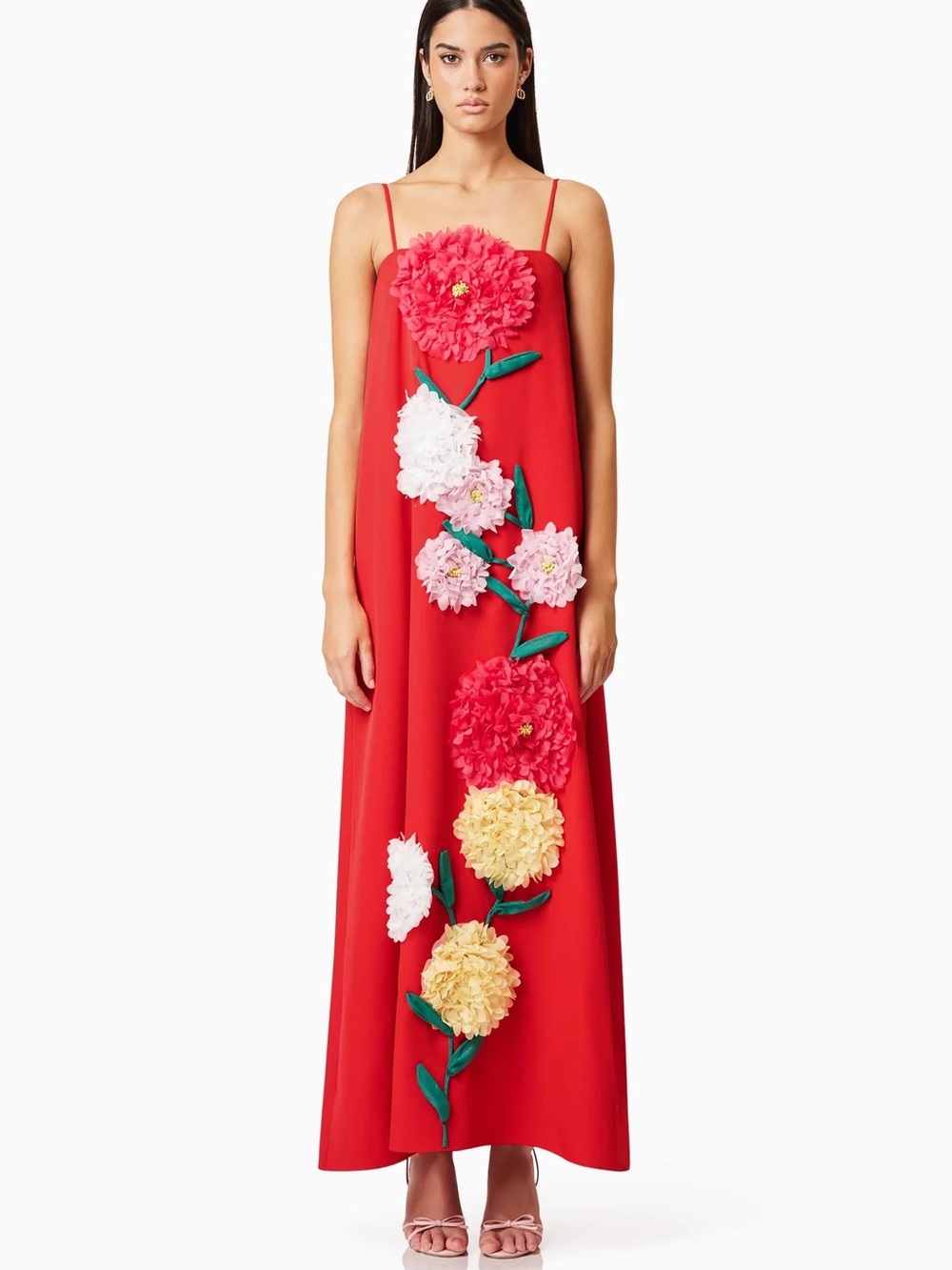 Elliatt red floral maxi dress